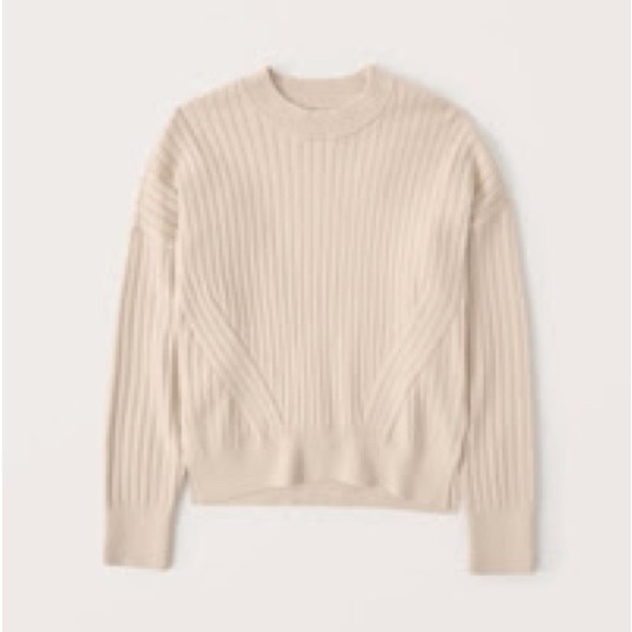 Abercrombie & Fitch Sweaters - Abercrombie & Fitch LuxeLoft Crew Sweater, Women’s Size XXSmall, Cream